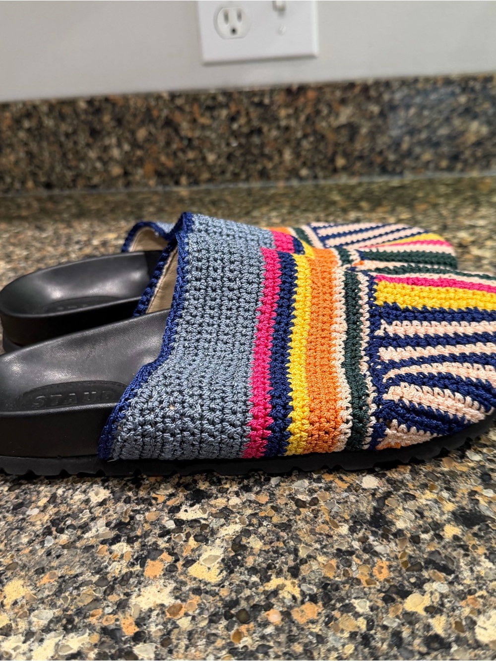 Staud dia  Multicolor Crochet Slip-On Shoes size 38 - Picture 3 of 7